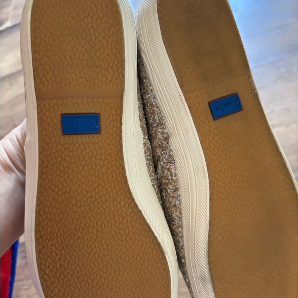 Kate Spade Glitter Sneakers in Gold - Picture 3 of 4